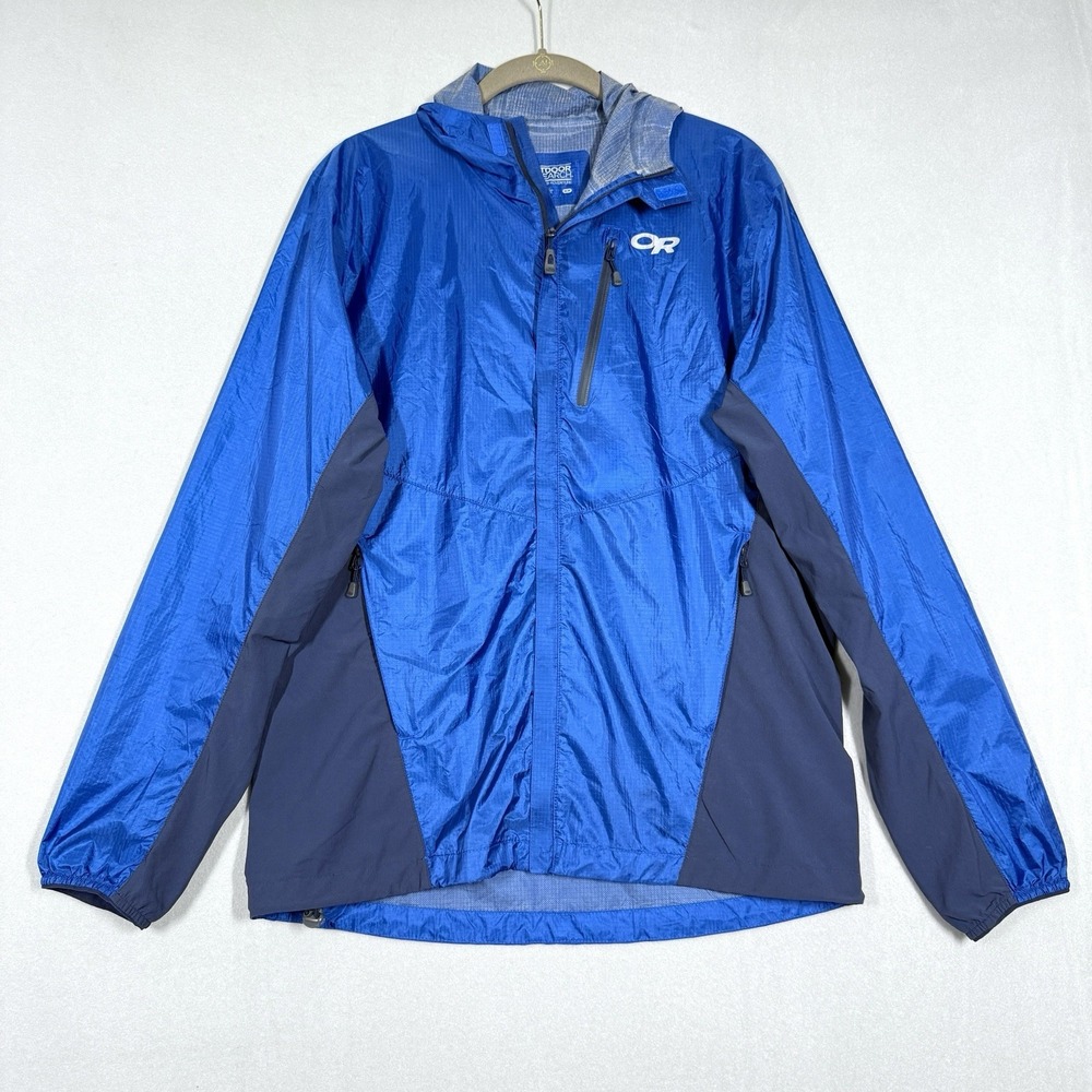 Outdoor Research Jacket‎ Mens Medium Helium Hybrid Hooded Pertex Shield Blue